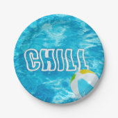 Summer Pool Party Fun Papieren Bordje (Voorkant)