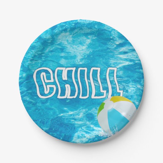 Summer Pool Party Fun Papieren Bordje (Voorkant)