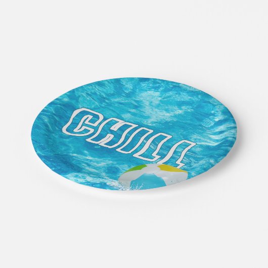 Summer Pool Party Fun Papieren Bordje (Gekanteld)