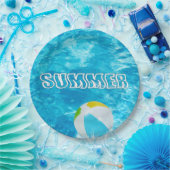 Summer Pool Party Fun Papieren Bordje (Feest)