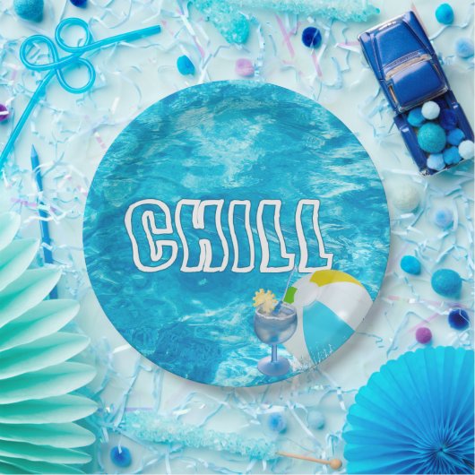 Summer Pool Party Fun Papieren Bordje (Feest)