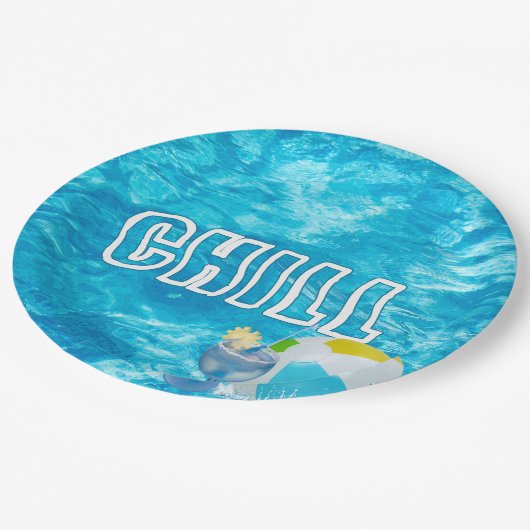 Summer Pool Party Fun Papieren Bordje (Gekanteld)