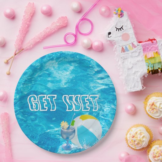 Summer Pool Party Fun Papieren Bordje (Feest)