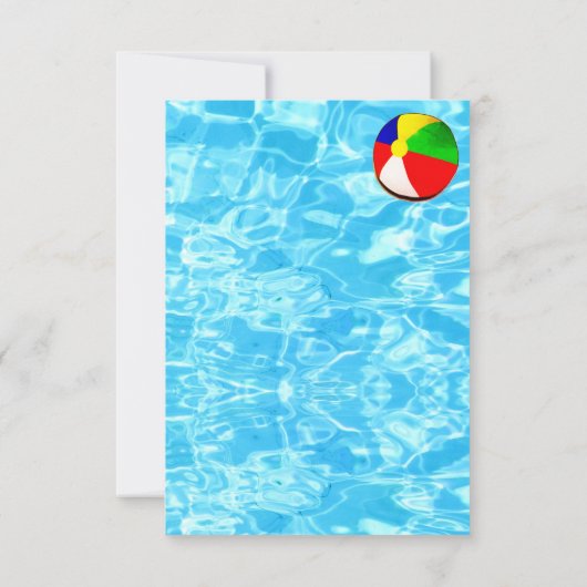 Summer Pool Party Kaart (Achterkant)