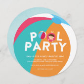 Summer Pool Party Kaart (Voorkant / Achterkant)