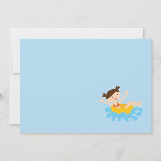 Summer Pool Party Kaart (Achterkant)