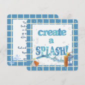 Summer Pool Party Kaart (Voorkant / Achterkant)