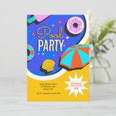 Summer Pool Party Kaart (Staand voorkant)