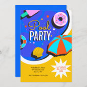 Summer Pool Party Kaart (Voorkant / Achterkant)