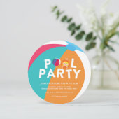 Summer Pool Party Kaart (Staand voorkant)
