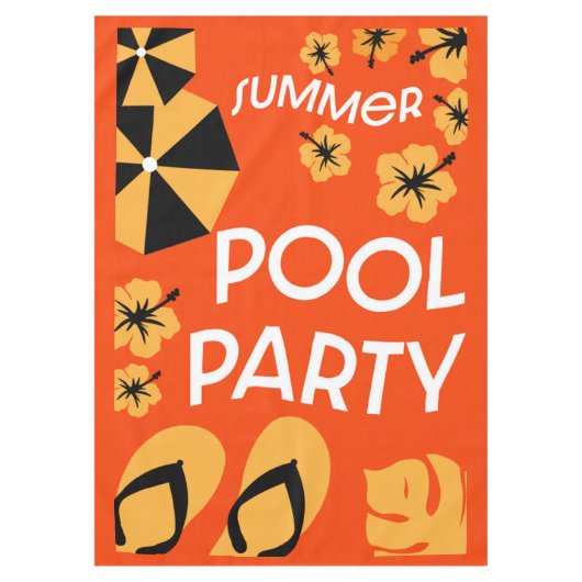 Summer Pool Party Tablecloth Tafelkleed (Voorkant)