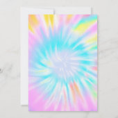 Summer Pool Party Tie Dye Birthday Kaart (Achterkant)