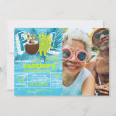 Summer Pool Party Verjaardag kokosnoot FOTO Kaart (Voorkant)