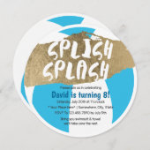 Summer Pool Splish Splash Birthday Party Kaart (Voorkant / Achterkant)