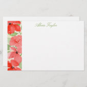 Summer Poppies Briefpapier (Voorkant / Achterkant)