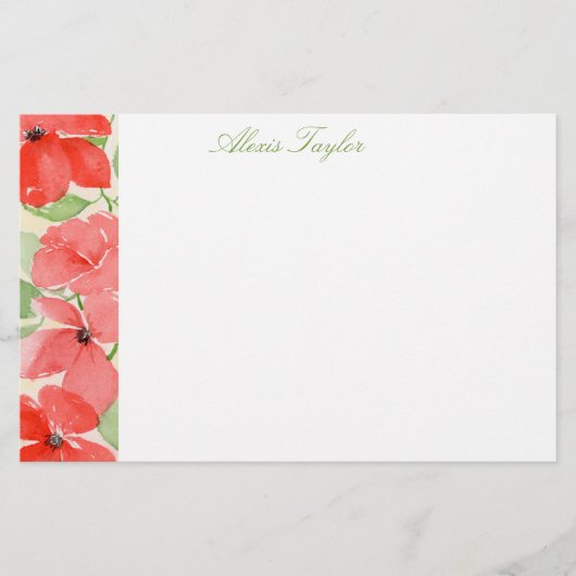 Summer Poppies Briefpapier (Voorkant)