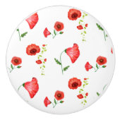 Summer Poppies Knob Keramische Knop (Voorkant)