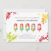 Summer popsiche-verjaarfeest kaart (Voorkant)