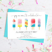 Summer popsiche-verjaarfeest kaart