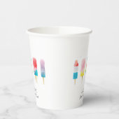 Summer popsiche-verjaarfeest papieren bekers (Links)