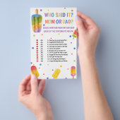 Summer Popsicle Baby shower spel wie zei het Flyer (Hand)