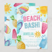 Summer Popsicle Bash Birthday Party Kaart (Voorkant / Achterkant)