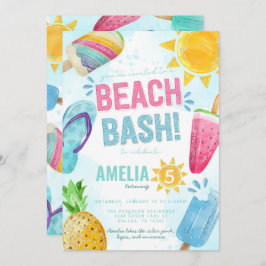 Summer Popsicle Bash Birthday Party Kaart