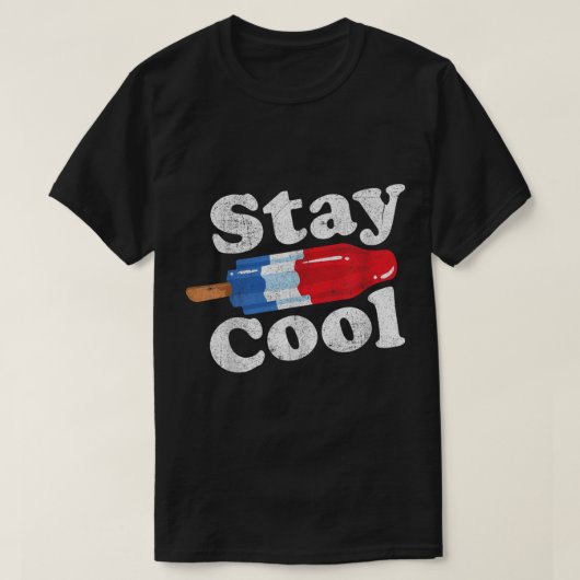 Summer Popsicle Blijf Cool Funny Bomb Retro 80's P T-shirt (Design voorkant)