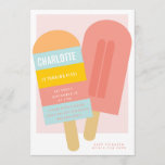 SUMMER POPSICLE KIDS BIRTHDAY ARTIJ INVITATIE KAART<br><div class="desc"></div>