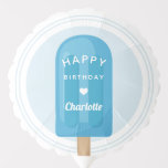 Summer Popsicle Kids Birthday Party Personalized Ballon<br><div class="desc">Deze schattige gepersonaliseerde ballon is ontworpen om aan te sluiten bij de uitnodigingen van de verjaardagsfeestjes van onze kinderen,  en heeft een felblauwe populier in het midden,  met de woorden "Happy Birthday [Name]" in een witte,  met een hart vermaderde ballon.</div>