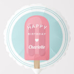 Summer Popsicle Kids Birthday Party Personalized Ballon<br><div class="desc">Deze schattige gepersonaliseerde ballon is ontworpen om aan te sluiten bij de uitnodigingen van de verjaardagsfeestjes van onze kinderen. Hij heeft een fel roze pop in het midden,  met de woorden "Happy Birthday [Name]" in een witte,  met een hart gekleurde ballon.</div>