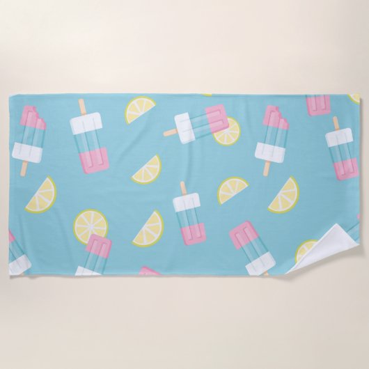 Summer Popsicle Lemon Strandlaken (Voorkant)