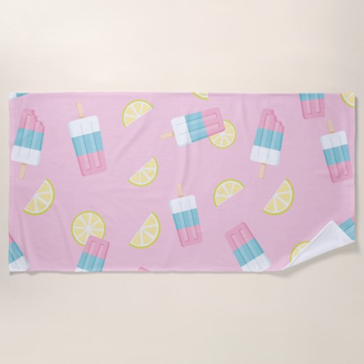 Summer Popsicle Lemon Strandlaken (Voorkant)