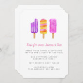 Summer Popsicles Ice Cream Pool Kaart (Voorkant / Achterkant)