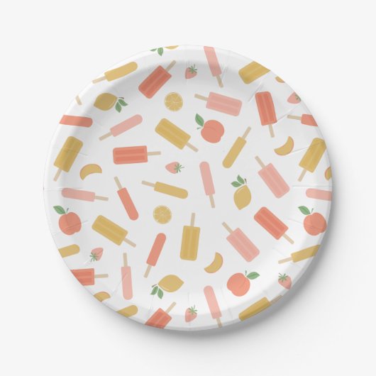 Summer Popsicles Papieren Bordje (Voorkant)