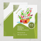 Summer Potluck Party Kaart (Voorkant / Achterkant)