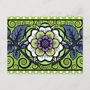 Summer Primrose in Groen - Briefkaart