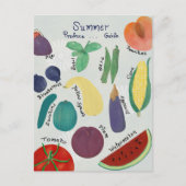 Summer Produce Guide Briefkaart (Voorkant)