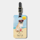 Summer Pug Bagagelabel (Voorkant verticaal)