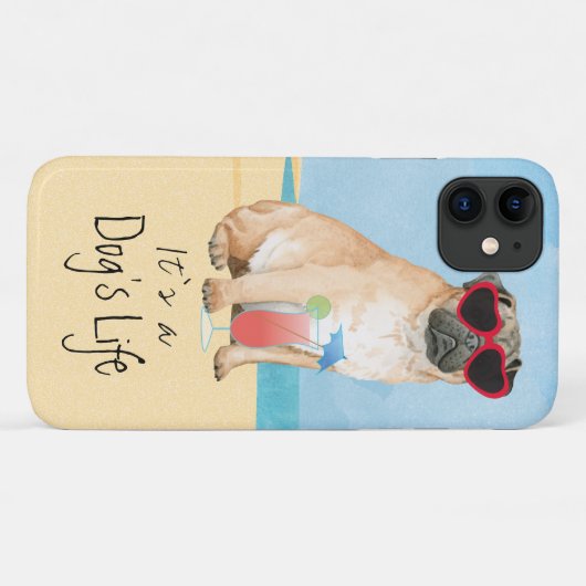 Summer Pug Case-Mate iPhone Case (Achterkant (horizontaal))
