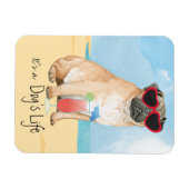 Summer Pug Magneet (Horizontaal)