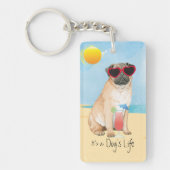 Summer Pug Sleutelhanger (Voorkant)