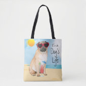 Summer Pug Tote Bag (Voorkant)