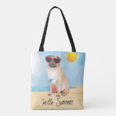 Summer Pug Tote Bag (Achterkant)