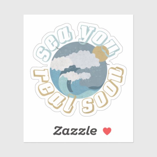 Summer Pun: Zee je snel. Sticker (Vel)