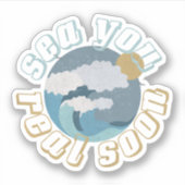 Summer Pun: Zee je snel. Sticker (Voorkant)