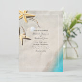 Summer QR Code RSVP Beach Weddenschap Kaart (Staand voorkant)