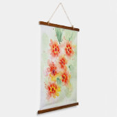 Summer Radiance - Wandtapijt met houten bovenkant Hangend Wandkleed (Gebogen)