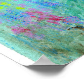 Summer Rain Abstract Waterverf Poster (Hoek)