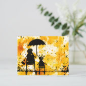 Summer Rain Briefkaart (Staand voorkant)
